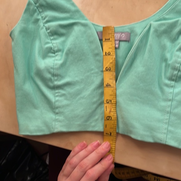 Mint Crop Top Tank Top, Low Cut, Plunge, Deep V Neck. Size Small. Mint Green! - Picture 7 of 8